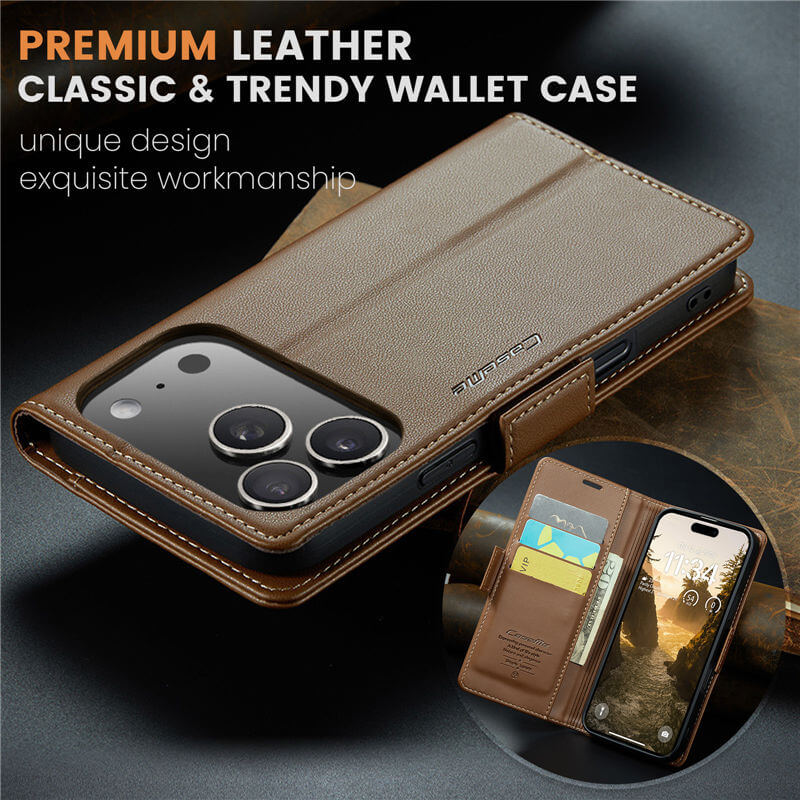 CaseMe iPhone 17 Pro Max Wallet RFID Blocking Case