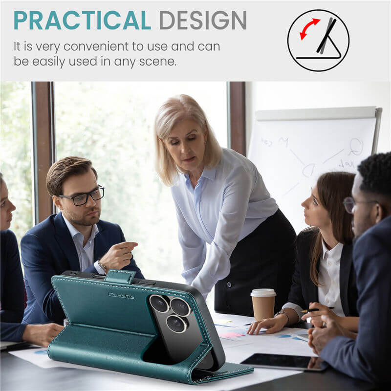 CaseMe iPhone 17 Pro Wallet RFID Blocking Case