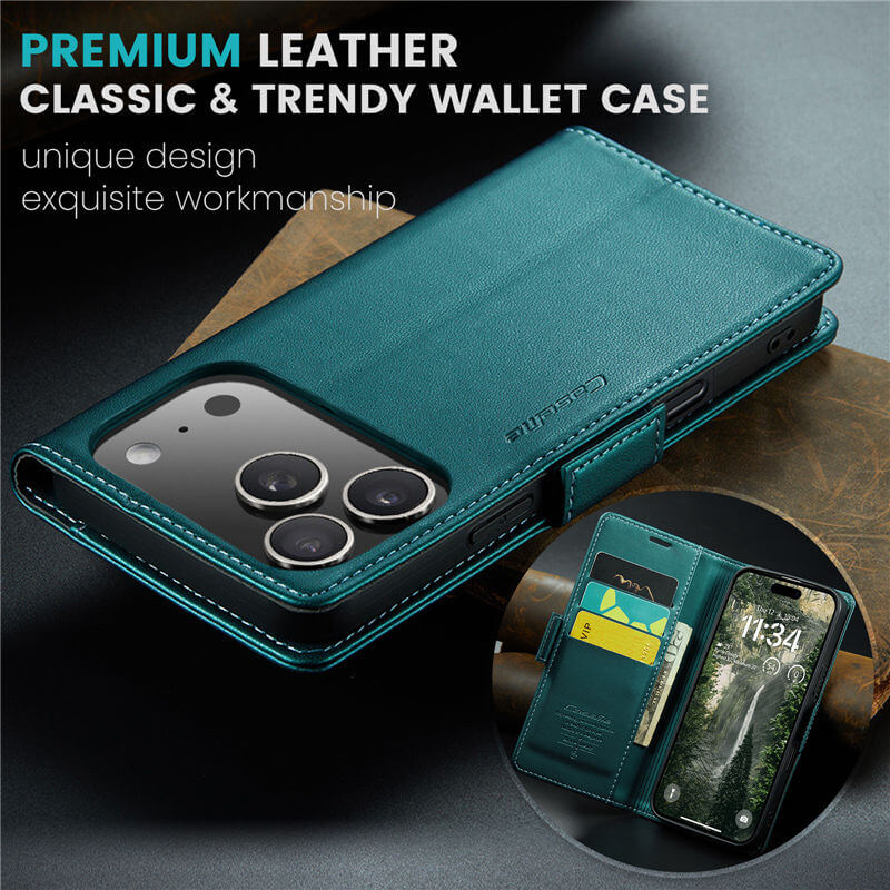 CaseMe iPhone 17 Pro Wallet RFID Blocking Case