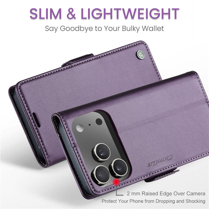 CaseMe iPhone 17 Pro Wallet RFID Blocking Case