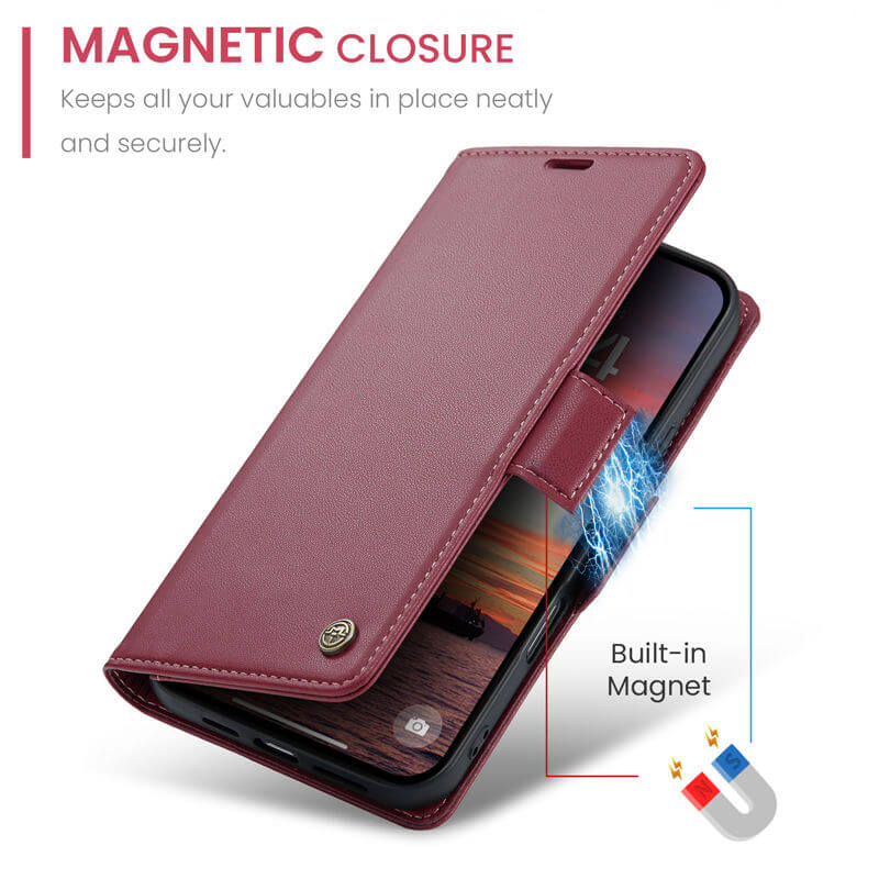 CaseMe iPhone 17 Pro Wallet RFID Blocking Case