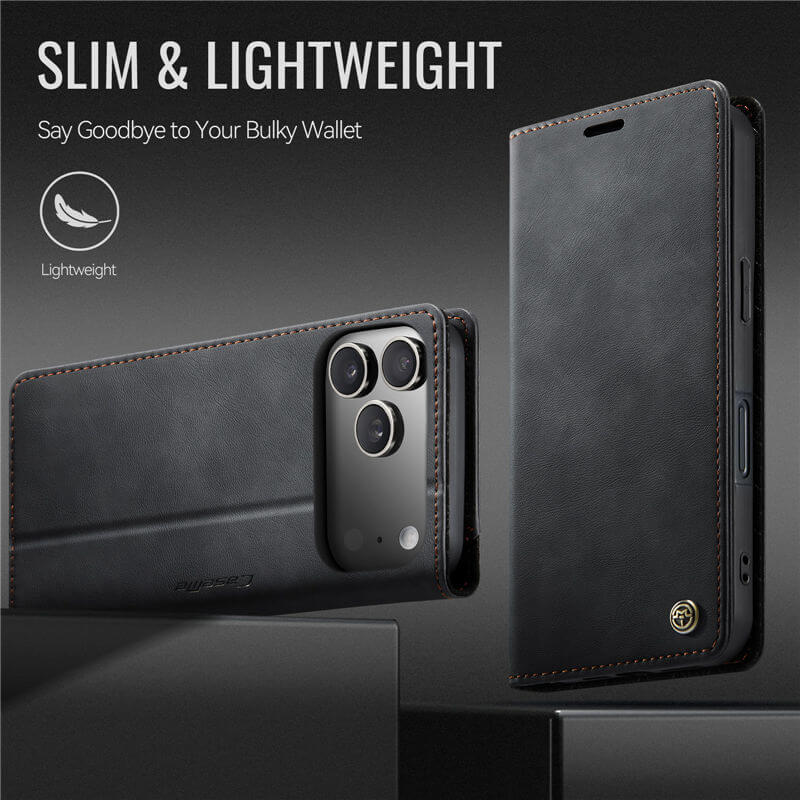 CaseMe iPhone 17 Pro Magnetic Wallet Case with RFID Blocking