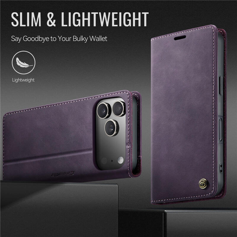 CaseMe iPhone 17 Pro Magnetic Wallet Case with RFID Blocking