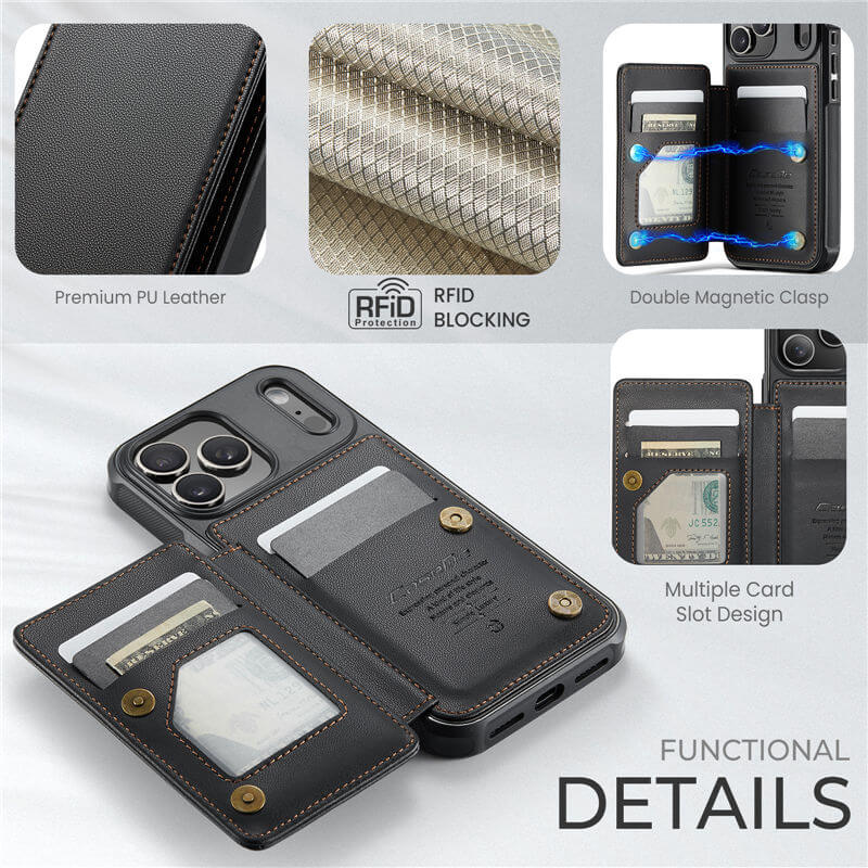 CaseMe iPhone 18 Pro Max RFID Blocking Card Holder Case
