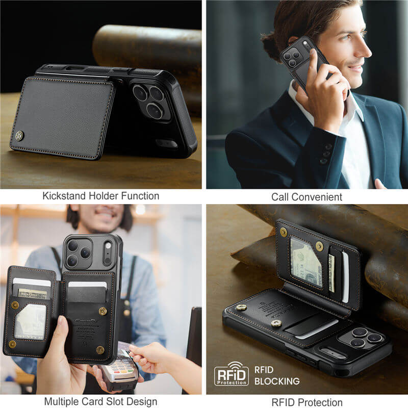 CaseMe iPhone 18 Pro Max RFID Blocking Card Holder Case