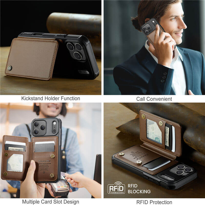CaseMe iPhone 17 Pro Max RFID Blocking Card Holder Case