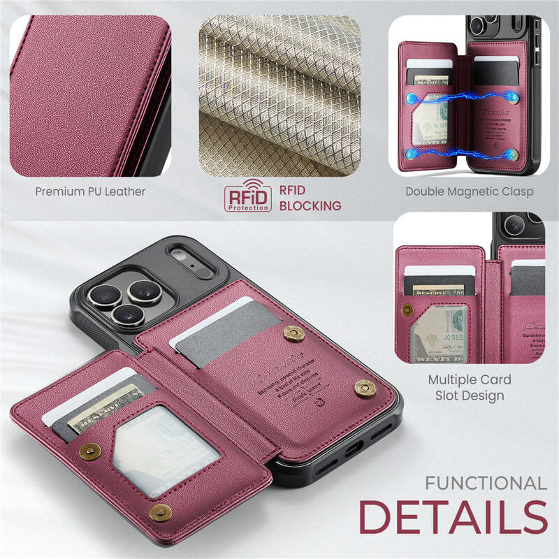 CaseMe iPhone 18 Pro Max RFID Blocking Card Holder Case