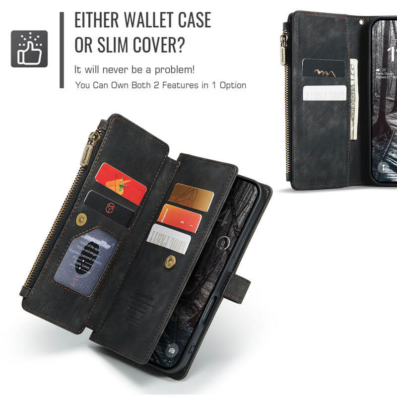 CaseMe iPhone 17 Pro Wallet Case with Wrist Strap