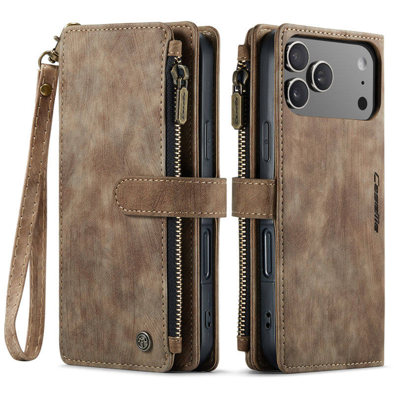 CaseMe iPhone 17 Pro Wallet Case with Wrist Strap
