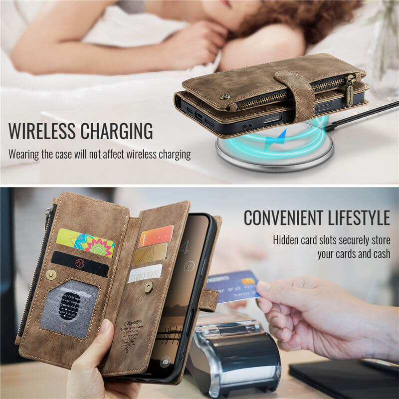 CaseMe iPhone 17 Pro Wallet Case with Wrist Strap