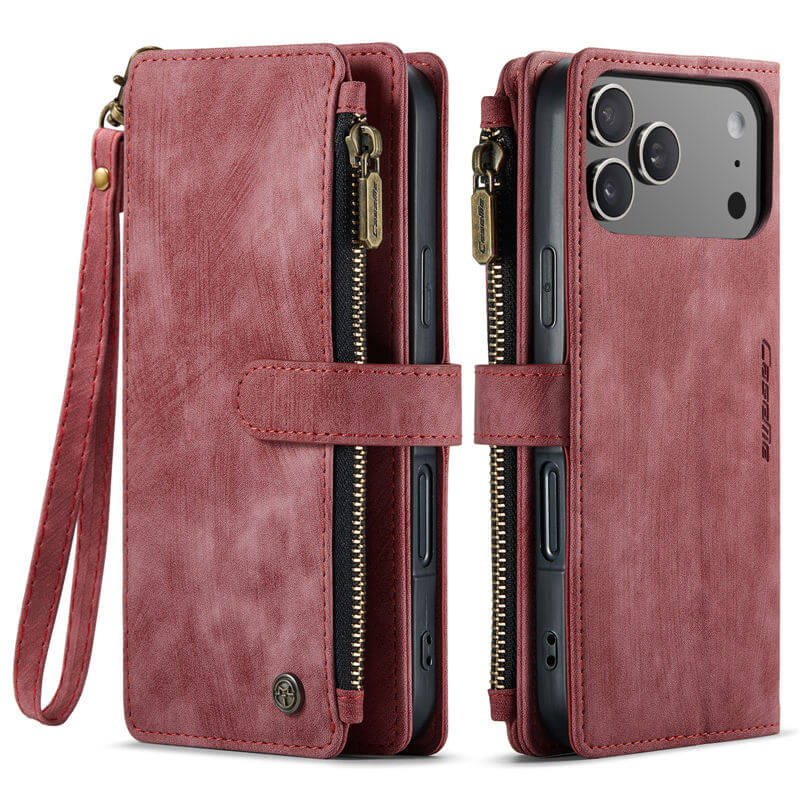 CaseMe iPhone 17 Pro Wallet Case with Wrist Strap