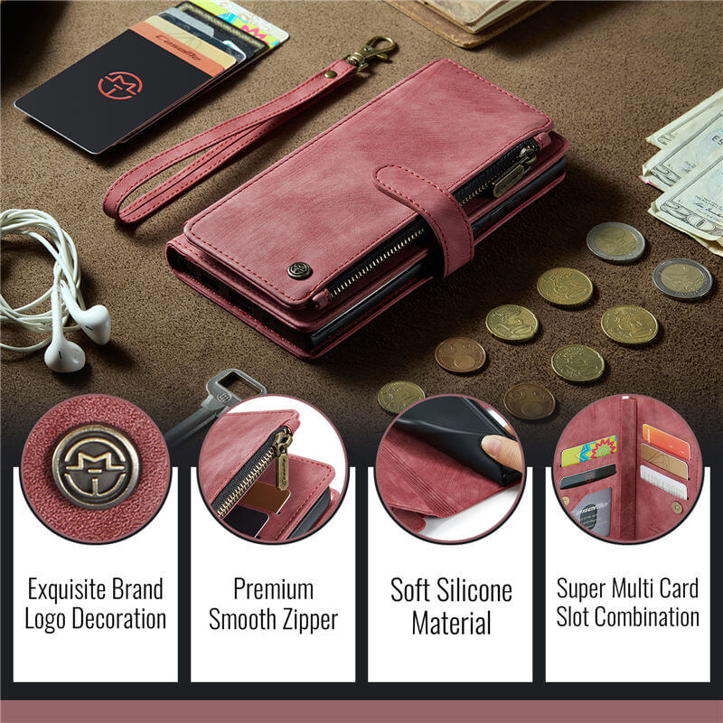 CaseMe iPhone 17 Pro Wallet Case with Wrist Strap