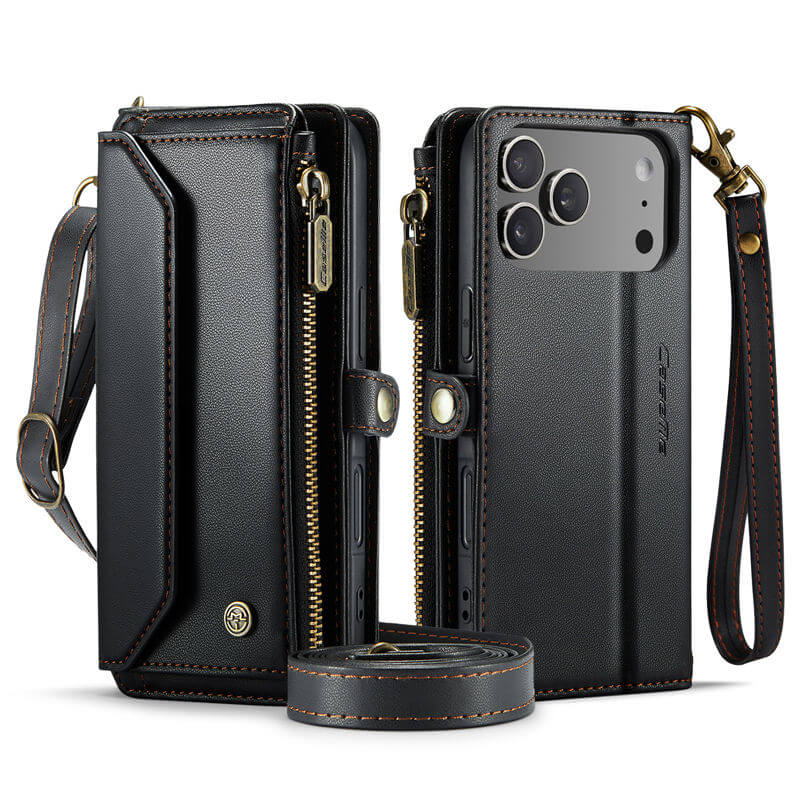 CaseMe iPhone 17 Pro Wallet RFID Blocking Crossbody Phone Case