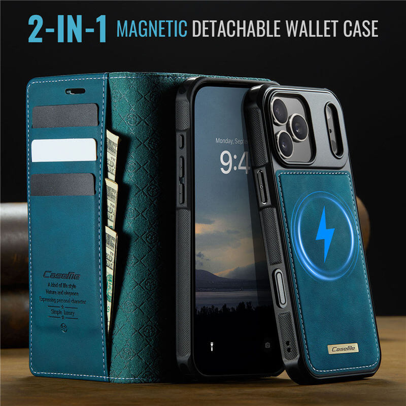 CaseMe iPhone 17 Pro 2-in-1 Magnetic Wallet Case
