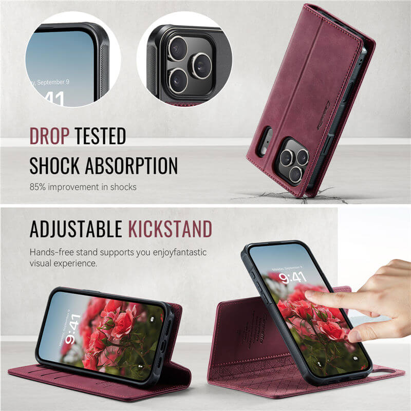 CaseMe iPhone 17 Pro Max 2-in-1 Magnetic Wallet Case