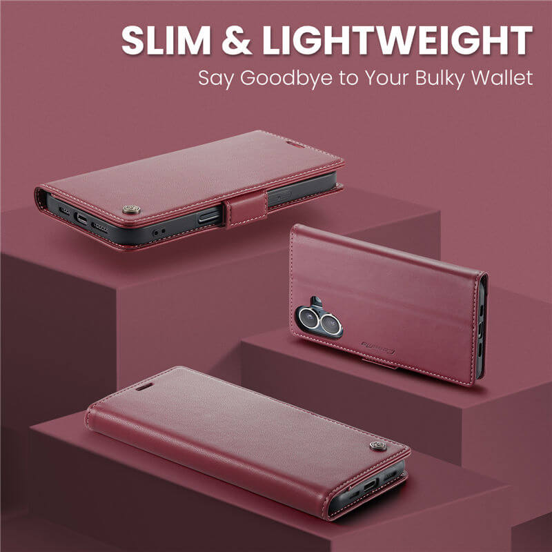 CaseMe iPhone 17 Wallet RFID Blocking Case