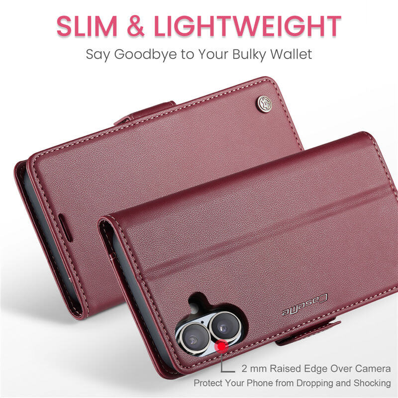 CaseMe iPhone 17 Wallet RFID Blocking Case