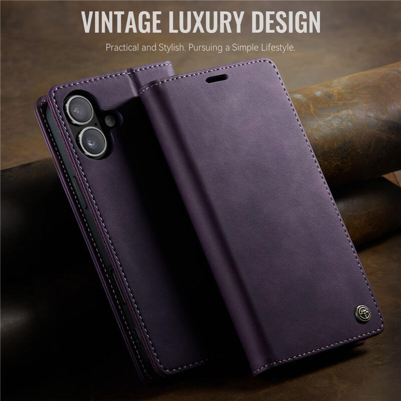 CaseMe iPhone 17 Magnetic Wallet Case with RFID Blocking