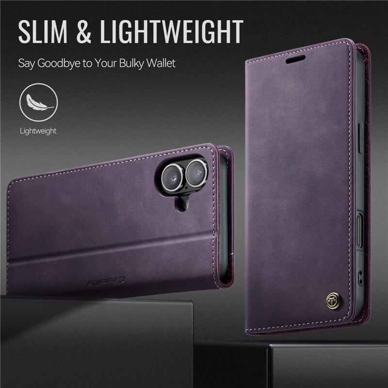 CaseMe iPhone 17 Magnetic Wallet Case with RFID Blocking