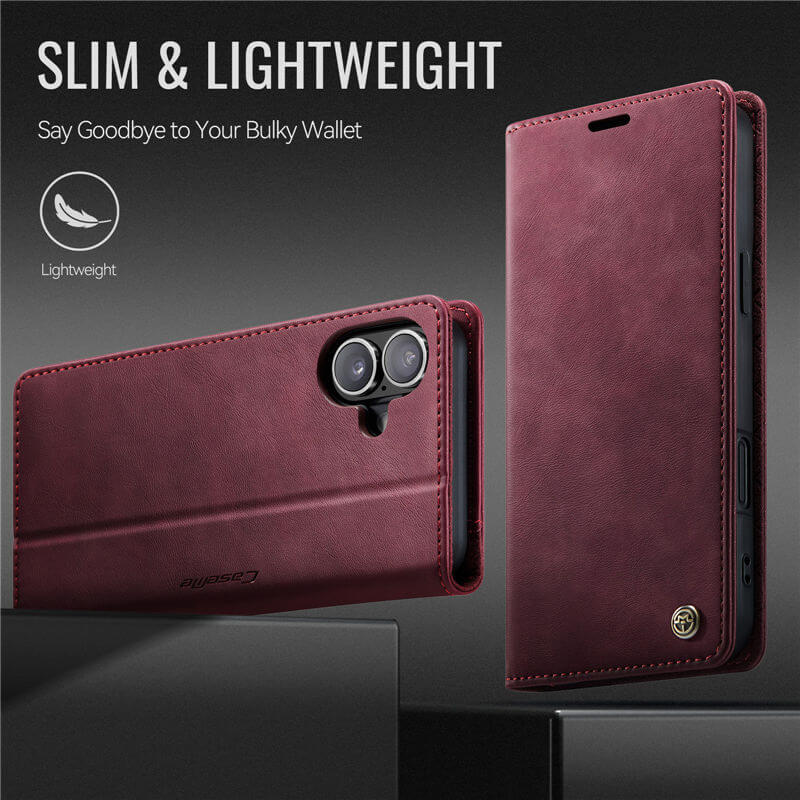 CaseMe iPhone 17 Magnetic Wallet Case with RFID Blocking