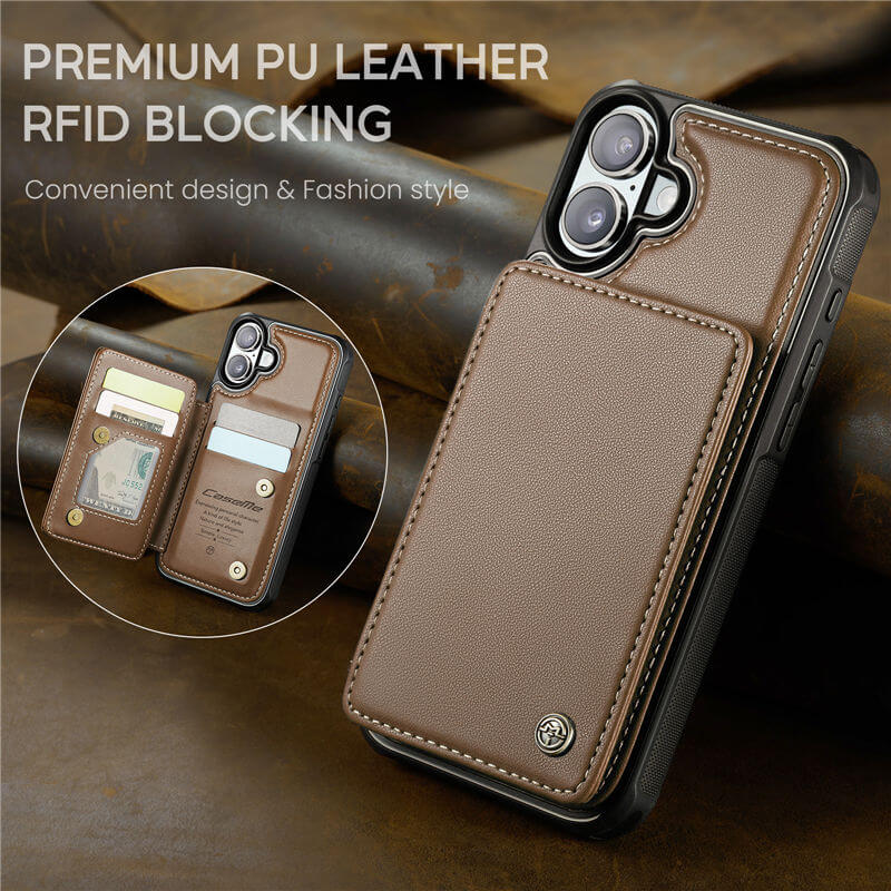 CaseMe iPhone 17 Pro RFID Blocking Card Holder Case