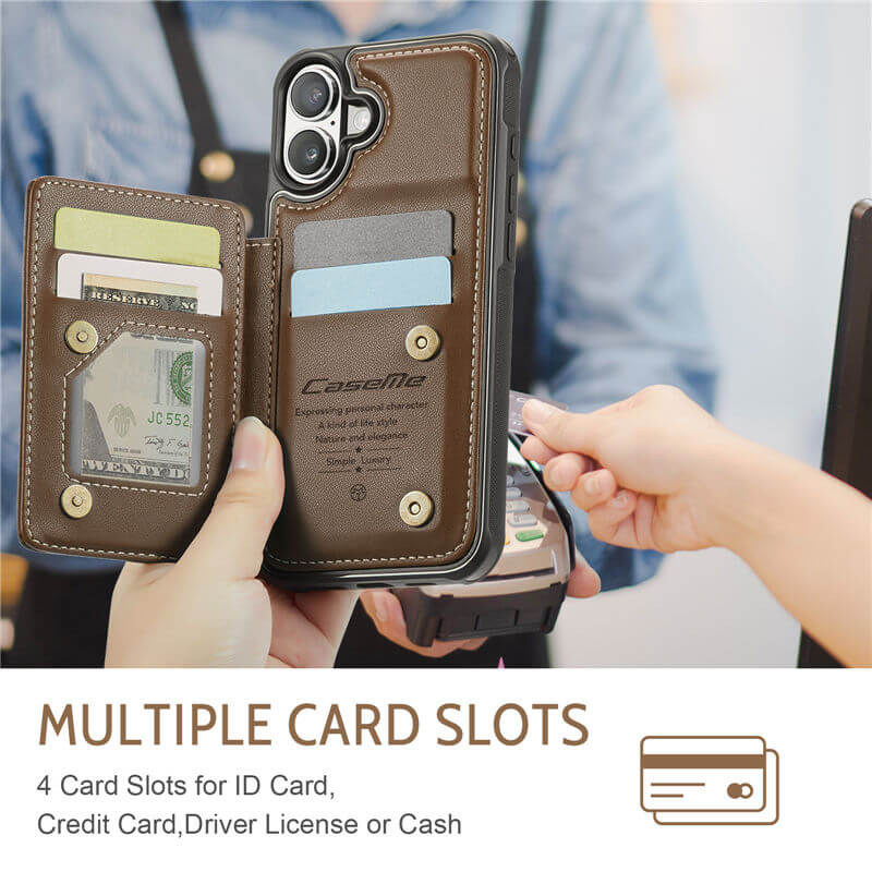 CaseMe iPhone 17 Pro RFID Blocking Card Holder Case