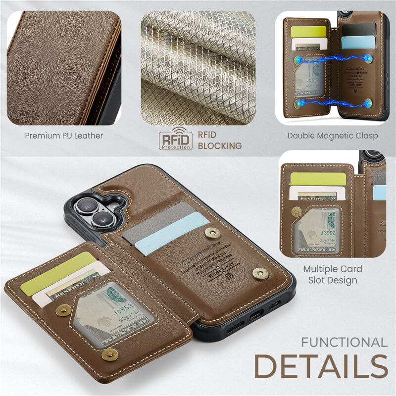 CaseMe iPhone 17 Pro RFID Blocking Card Holder Case