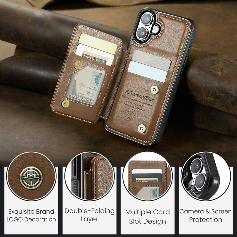 CaseMe iPhone 17 Pro RFID Blocking Card Holder Case