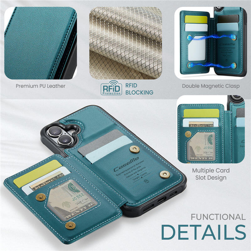 CaseMe iPhone 17 RFID Blocking Card Holder Case