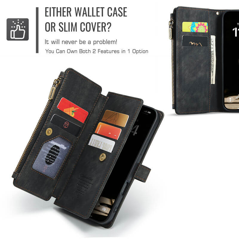 CaseMe iPhone 17 Wallet Case with Wrist Strap