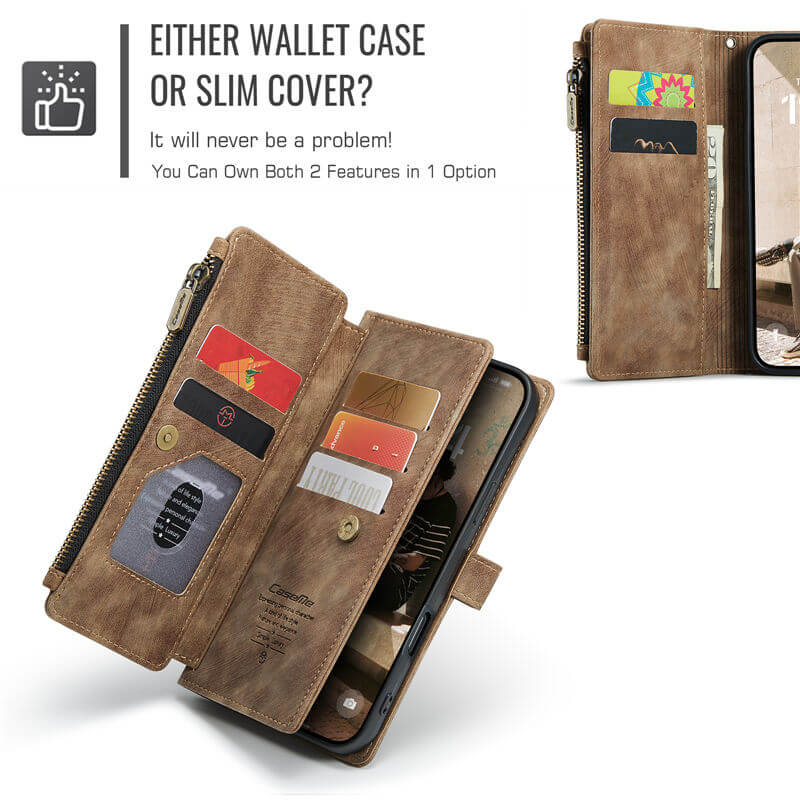CaseMe iPhone 17 Wallet Case with Wrist Strap