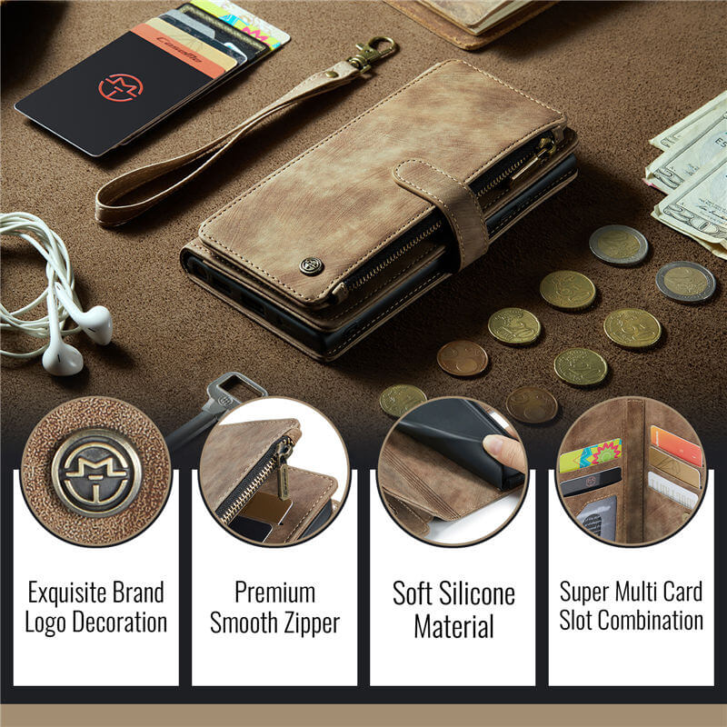 CaseMe iPhone 17 Wallet Case with Wrist Strap