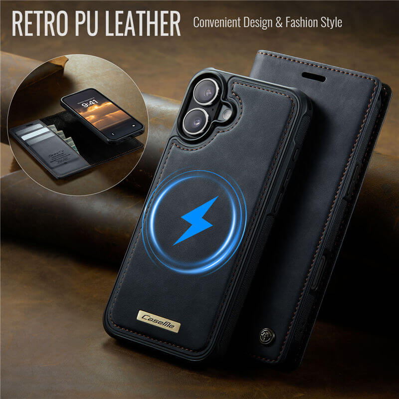 CaseMe iPhone 17 2-in-1 Magnetic Wallet Case