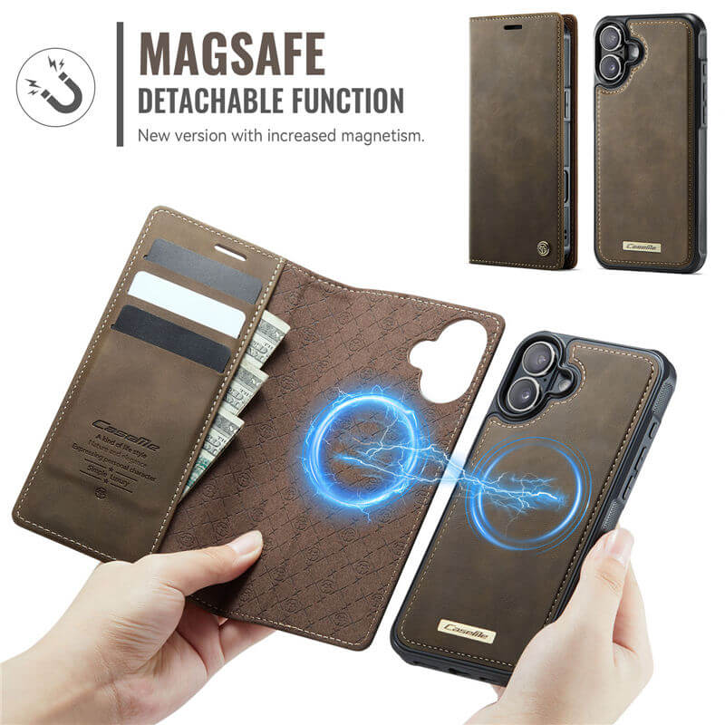 CaseMe iPhone 17 2-in-1 Magnetic Wallet Case