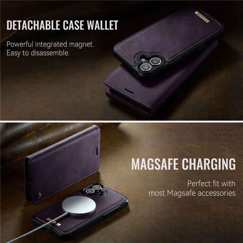 CaseMe iPhone 17 2-in-1 Magnetic Wallet Case