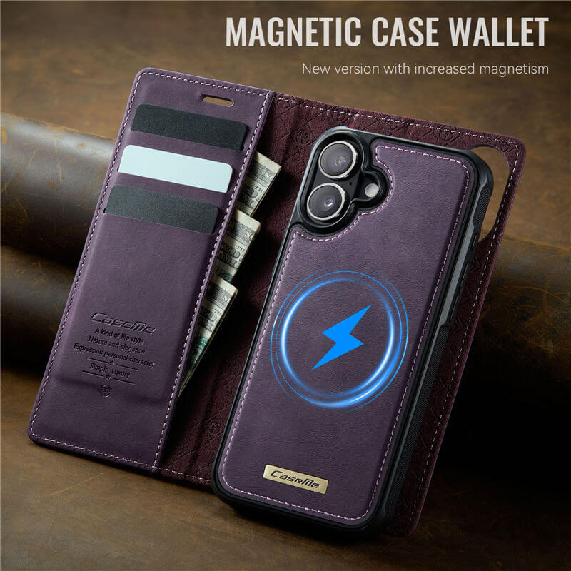 CaseMe iPhone 17 2-in-1 Magnetic Wallet Case