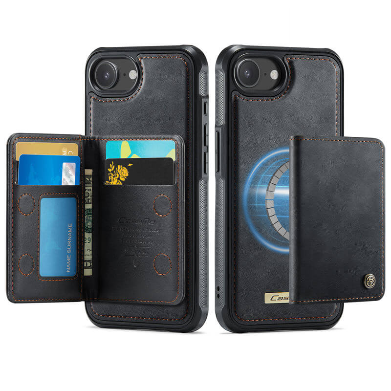 CaseMe iPhone 16e 2-in-1 Detachable Magnetic Wallet Case