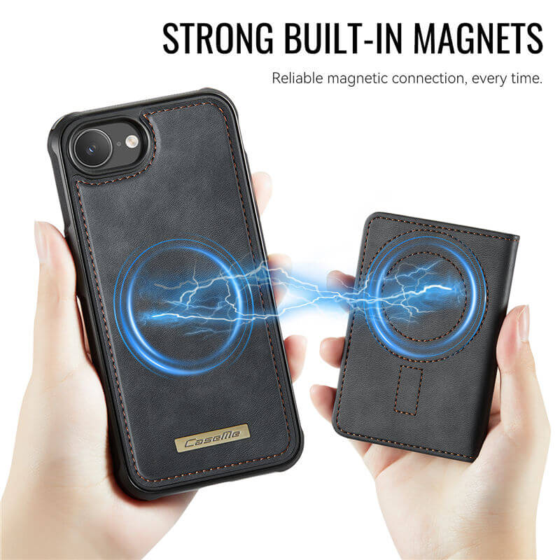CaseMe iPhone 16e 2-in-1 Detachable Magnetic Wallet Case