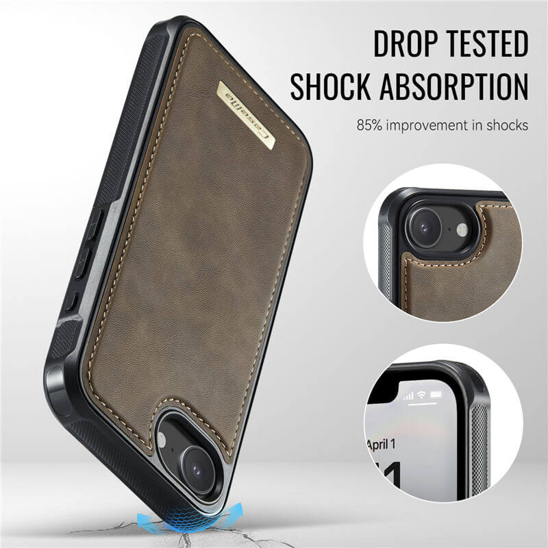 CaseMe iPhone 16e 2-in-1 Detachable Magnetic Wallet Case