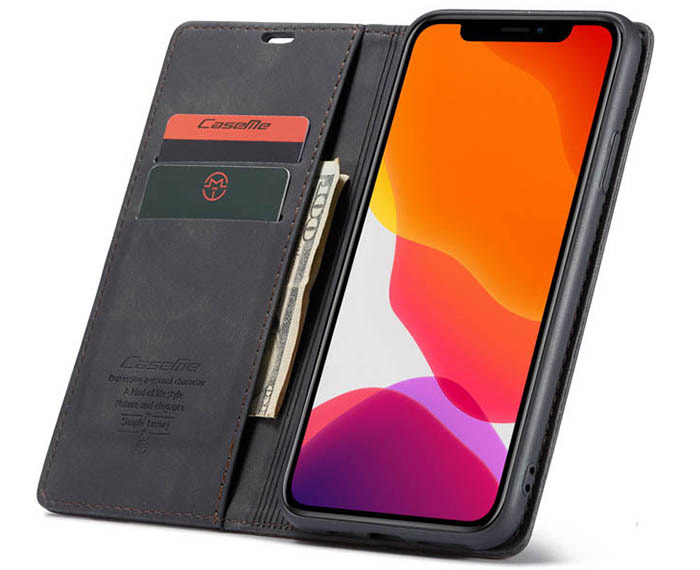 CaseMe iPhone 11 Pro Wallet Kickstand Magnetic Flip Leather Case