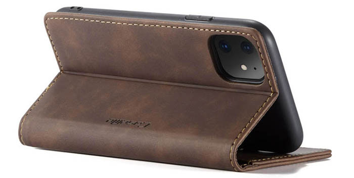 CaseMe iPhone 11 Wallet Kickstand Magnetic Flip Leather Case