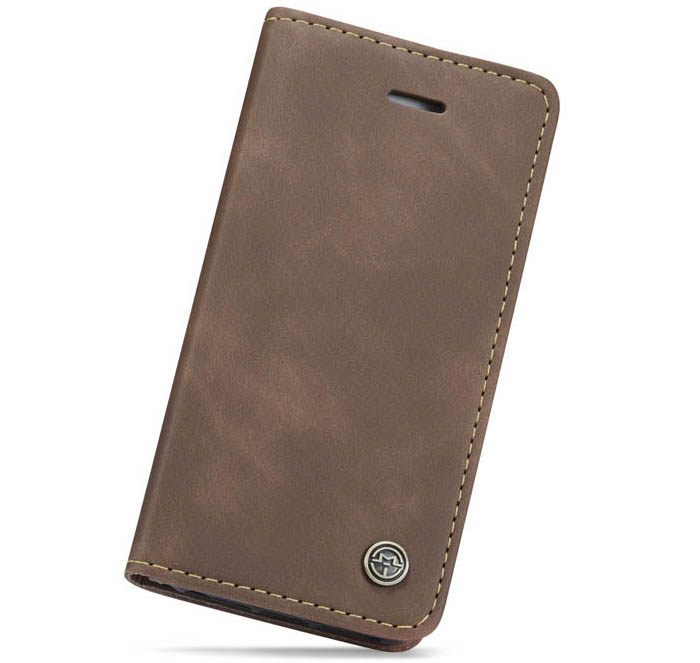 CaseMe iPhone SE/5S Retro Wallet Kickstand Magnetic Flip Leather Case