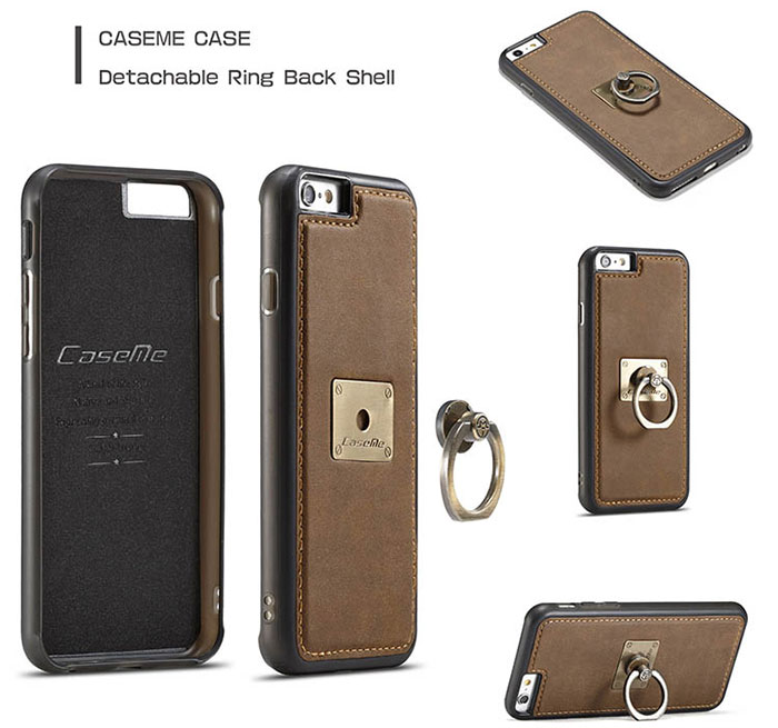 CaseMe iPhone 6S/6 Detachable Ring Stand Magnetic Back Cover