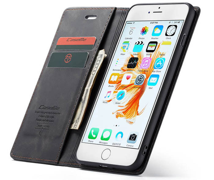 CaseMe iPhone 6 Plus/6s Plus Retro Wallet Kickstand Magnetic Flip Leather Case