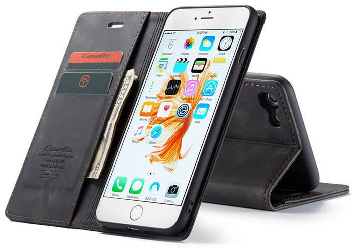 CaseMe iPhone 6 Plus/6s Plus Retro Wallet Kickstand Magnetic Flip Leather Case