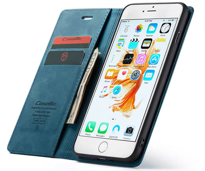 CaseMe iPhone 6 Plus/6s Plus Retro Wallet Kickstand Magnetic Flip Leather Case