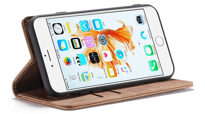 CaseMe iPhone 6 Plus/6s Plus Retro Wallet Kickstand Magnetic Flip Leather Case