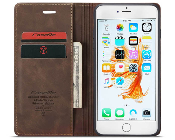 CaseMe iPhone 6 Plus/6s Plus Retro Wallet Kickstand Magnetic Flip Leather Case