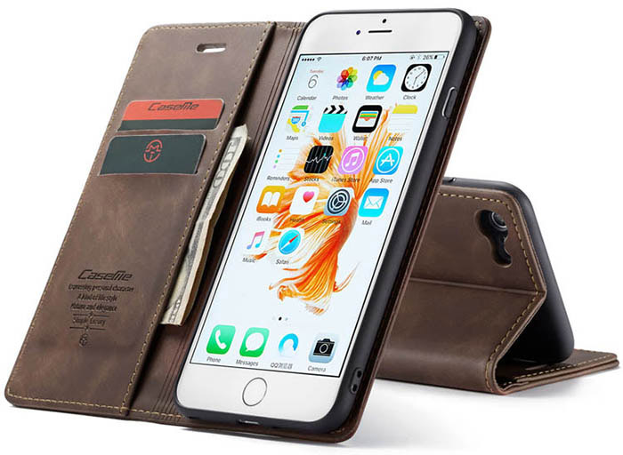 CaseMe iPhone 6 Plus/6s Plus Retro Wallet Kickstand Magnetic Flip Leather Case