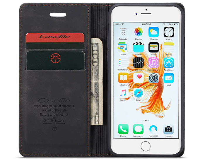 CaseMe iPhone 6/6s Retro Wallet Kickstand Magnetic Flip Leather Case